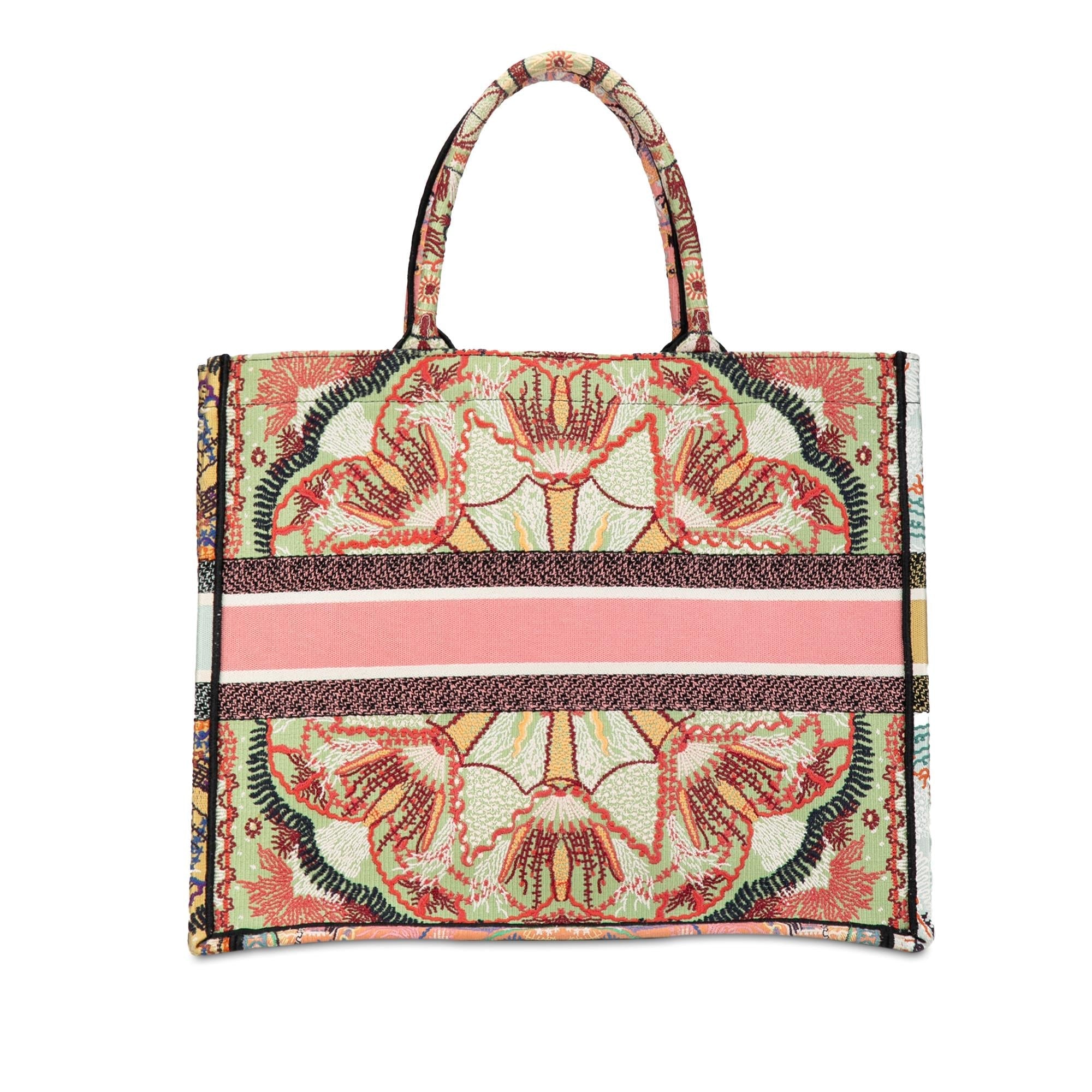 Dior Cruise Large Lights Embroidered Multicolor Canvas Book Tote (SHG-FQZtOd)