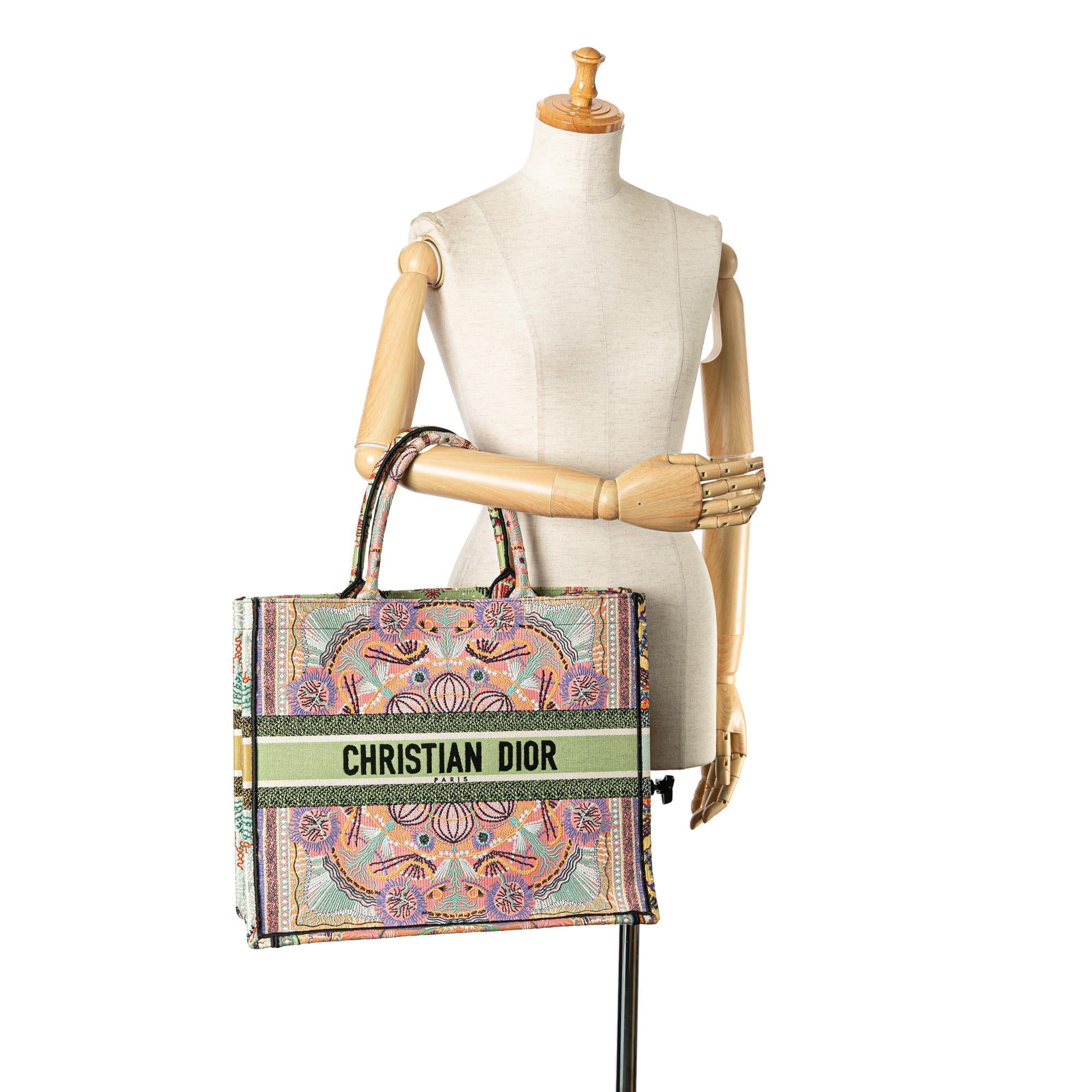 Dior Cruise Large Lights Embroidered Multicolor Canvas Book Tote (SHG-aorY1I)