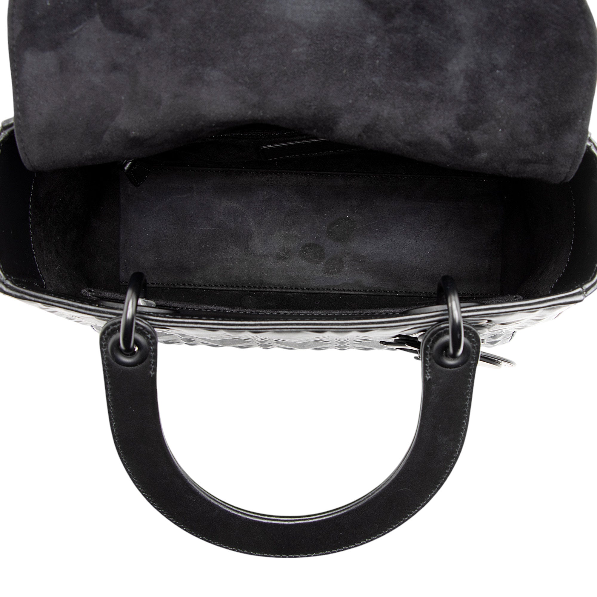 Dior Diamond Calfskin Lady Dior Medium Tote (SHF-39Dale)