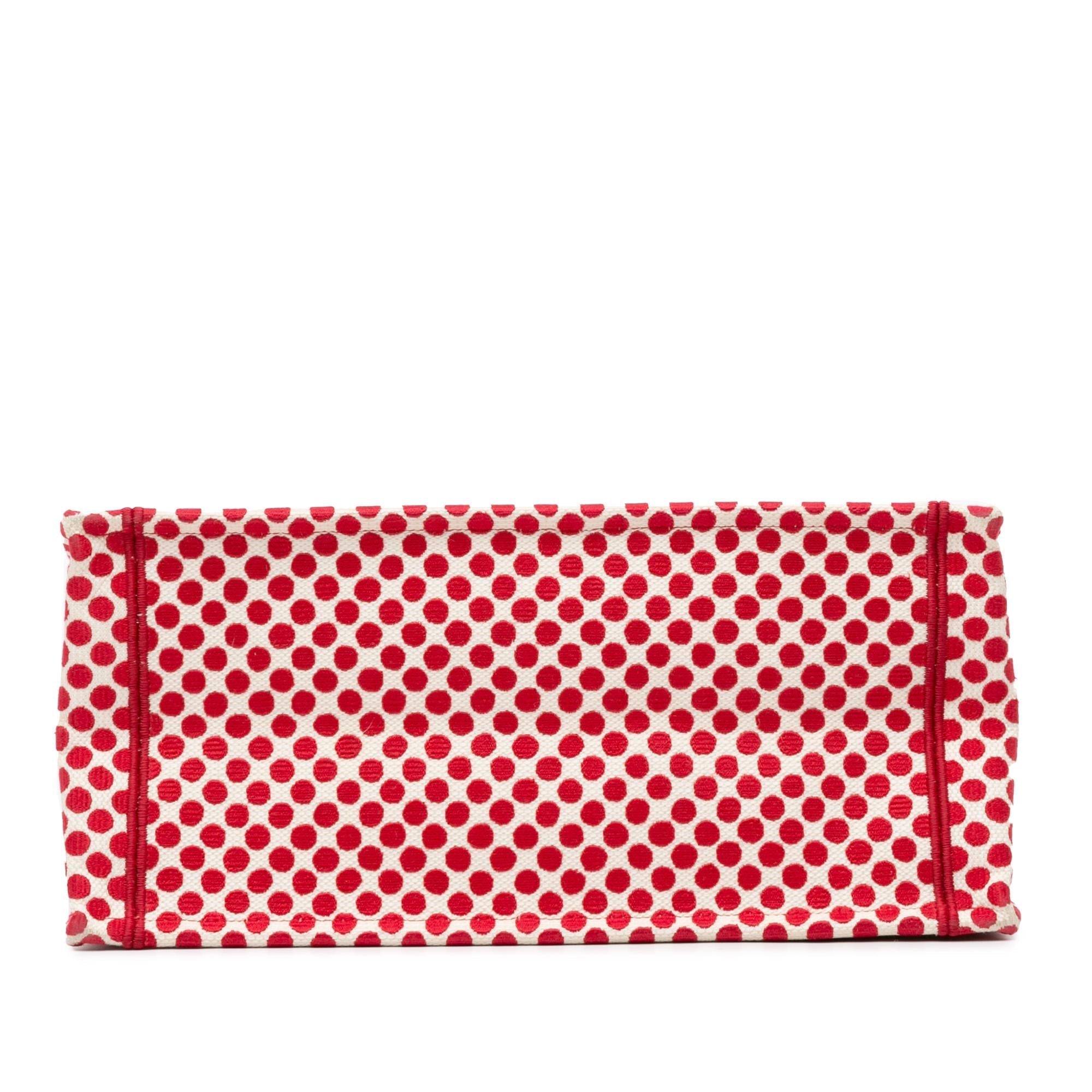 Dior DiorAmour Medium Embroidered Canvas Dots Book Tote