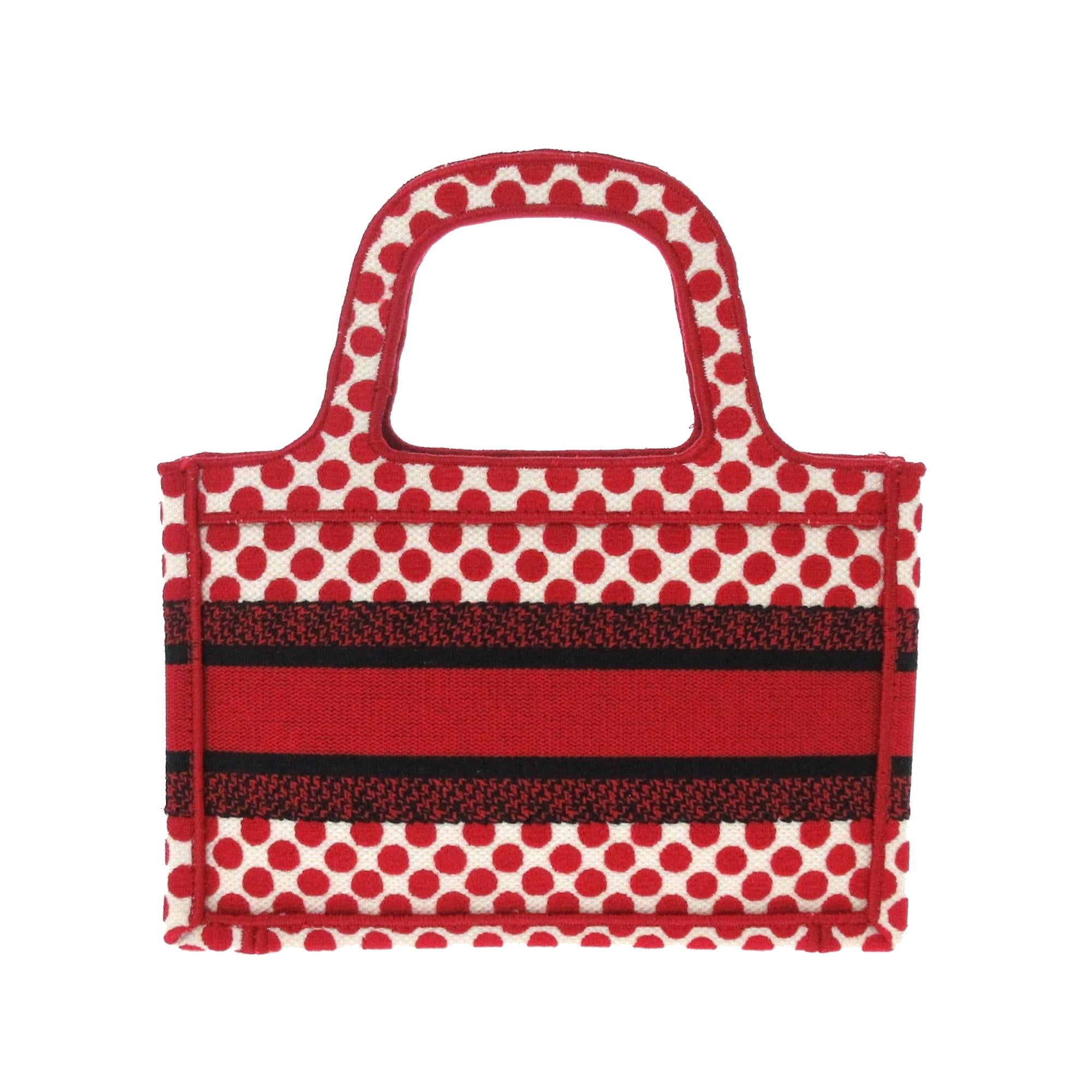 Dior DiorAmour Mini Embroidered Canvas Dots Book Tote
