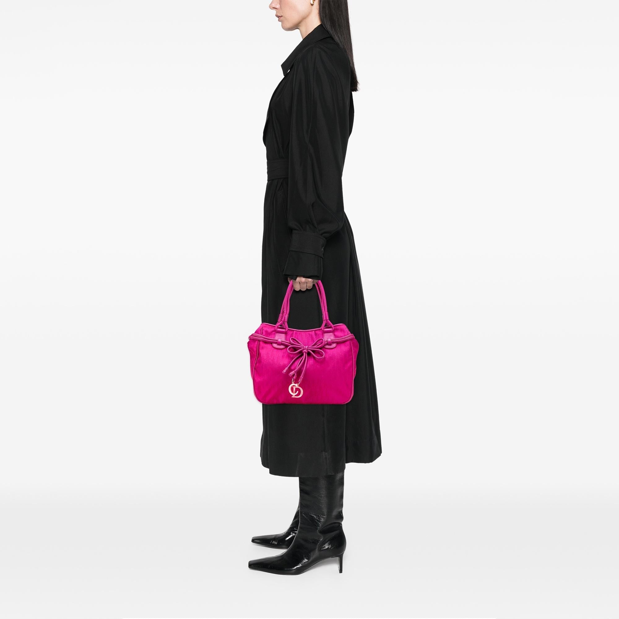 Dior Diorissimo Trotter Canvas Bow Tote