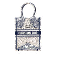 Dior Embroidered Canvas Around The World Vertical Book Tote
