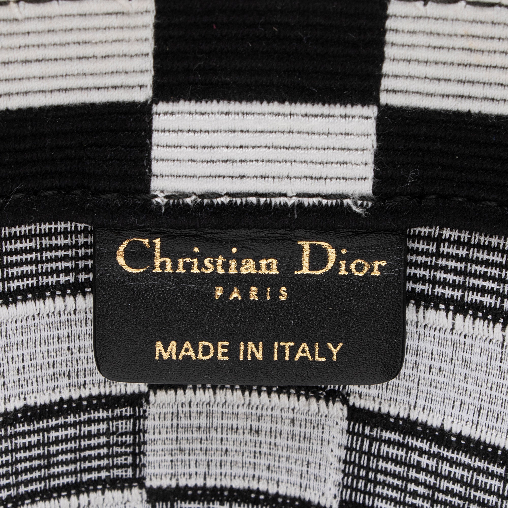 Dior Embroidered Canvas Checkered Book Tote