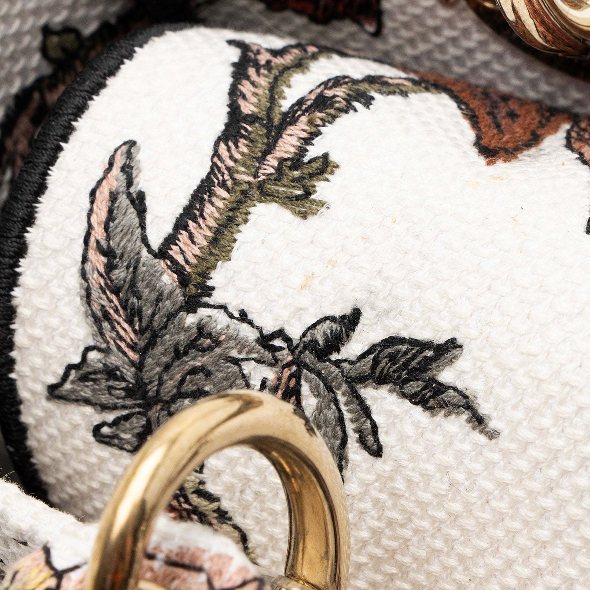 Dior Embroidered Jardin Botanique Lady D-Lite Medium Tote