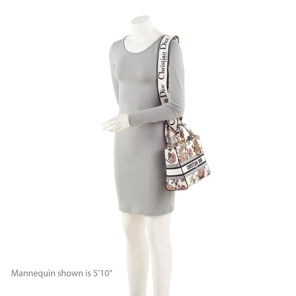 Dior Embroidered Jardin Botanique Lady D-Lite Medium Tote