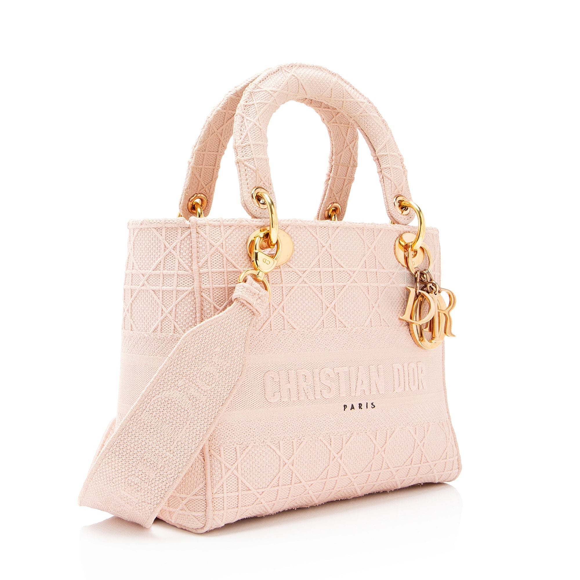 Dior Embroidered Lady D-Lite Medium Tote