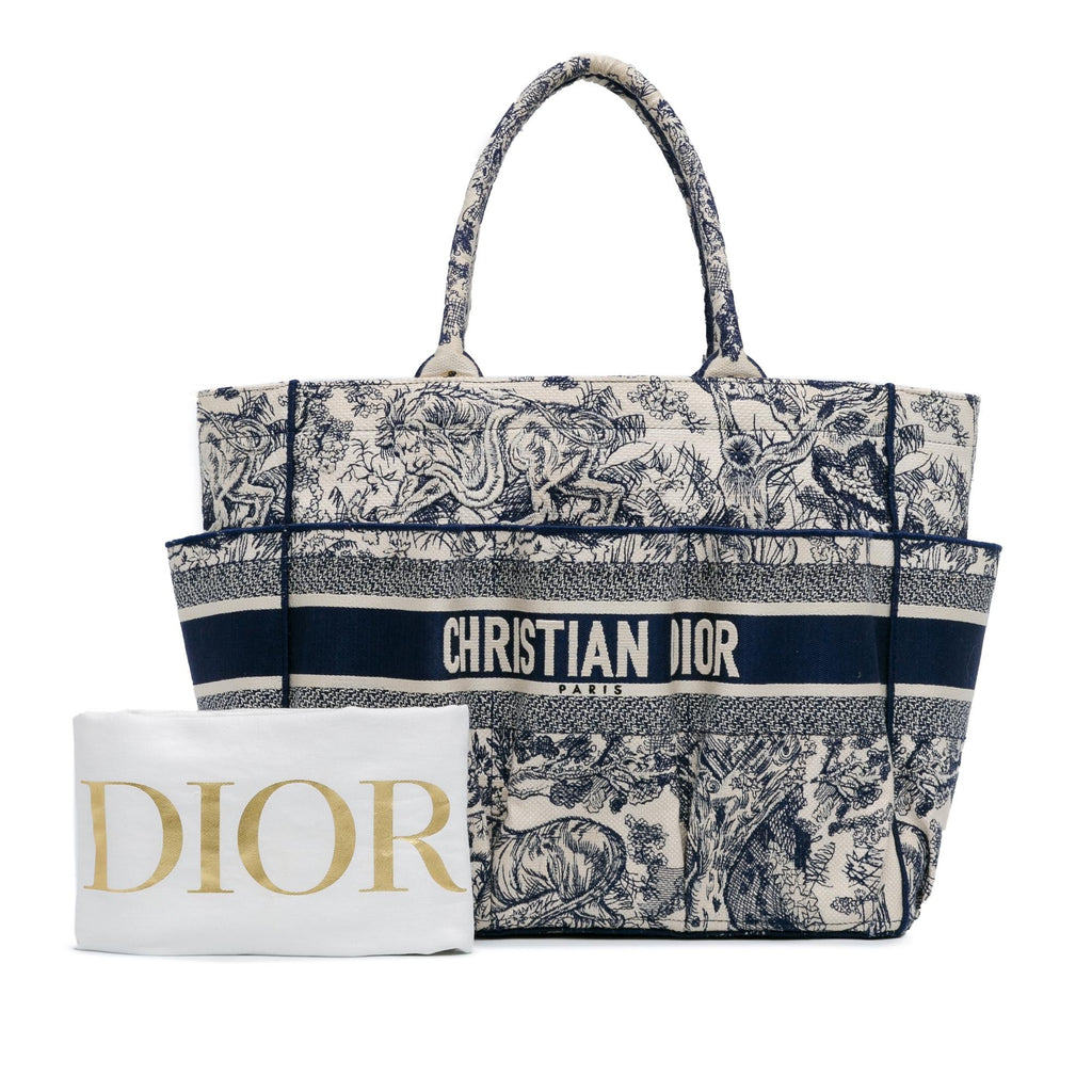 Dior Embroidered Toile De Jouy Catherine Tote (SHG-onfvYr)