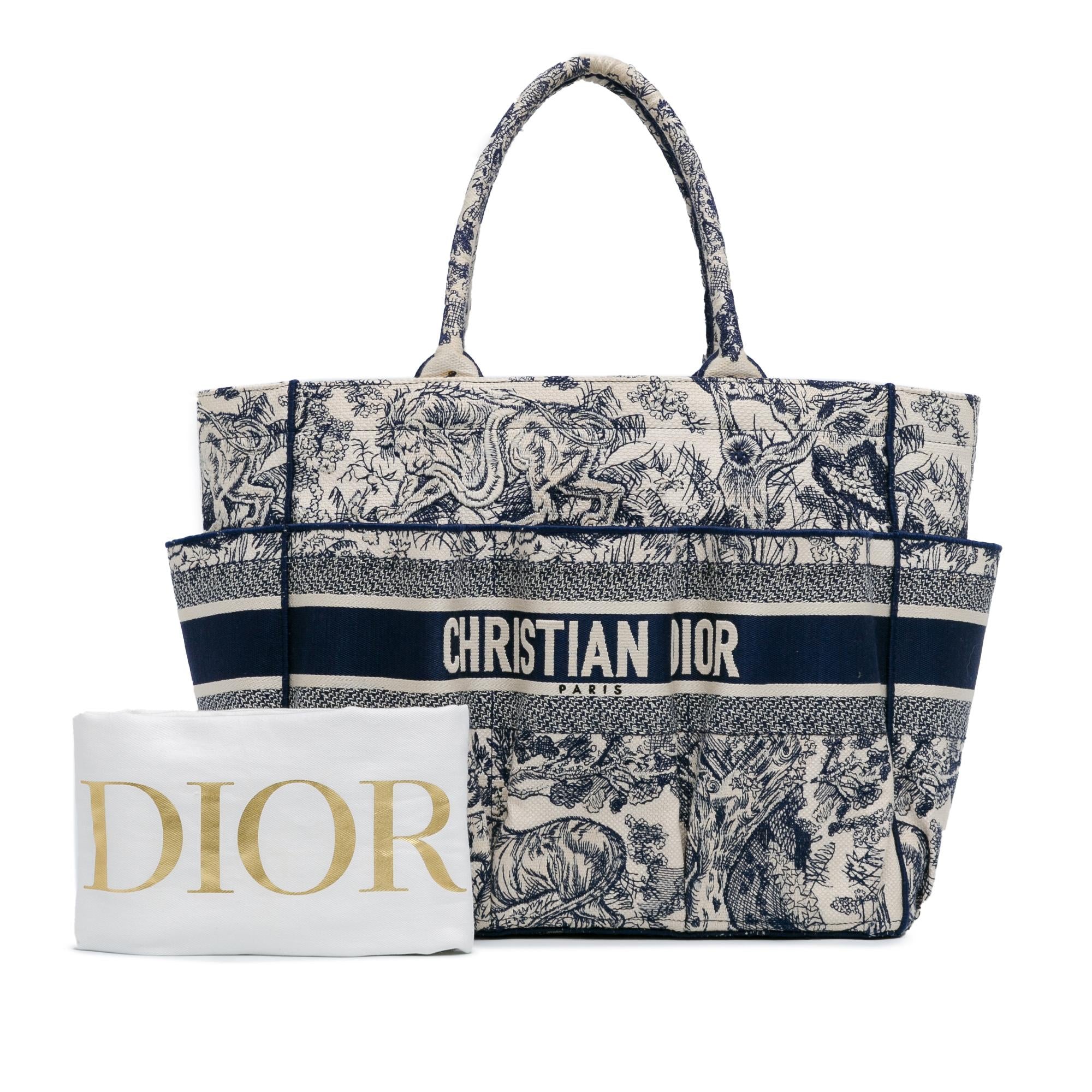 Dior Embroidered Toile De Jouy Catherine Tote (SHG-onfvYr)