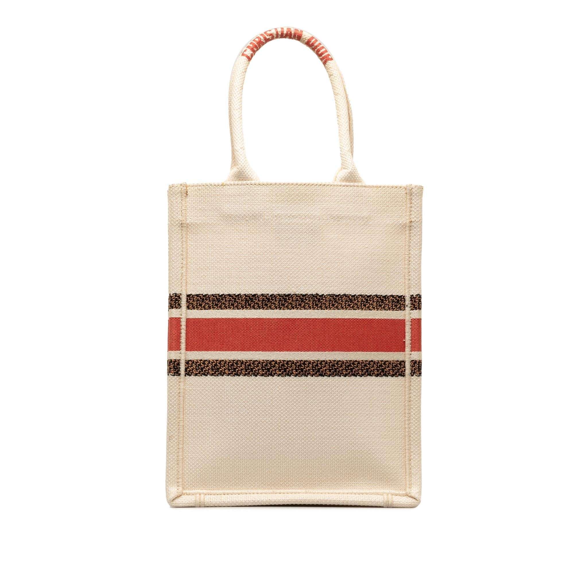 Dior Fleurs Bibliques Embroidery Vertical Book Tote (SHG-LStWkg)