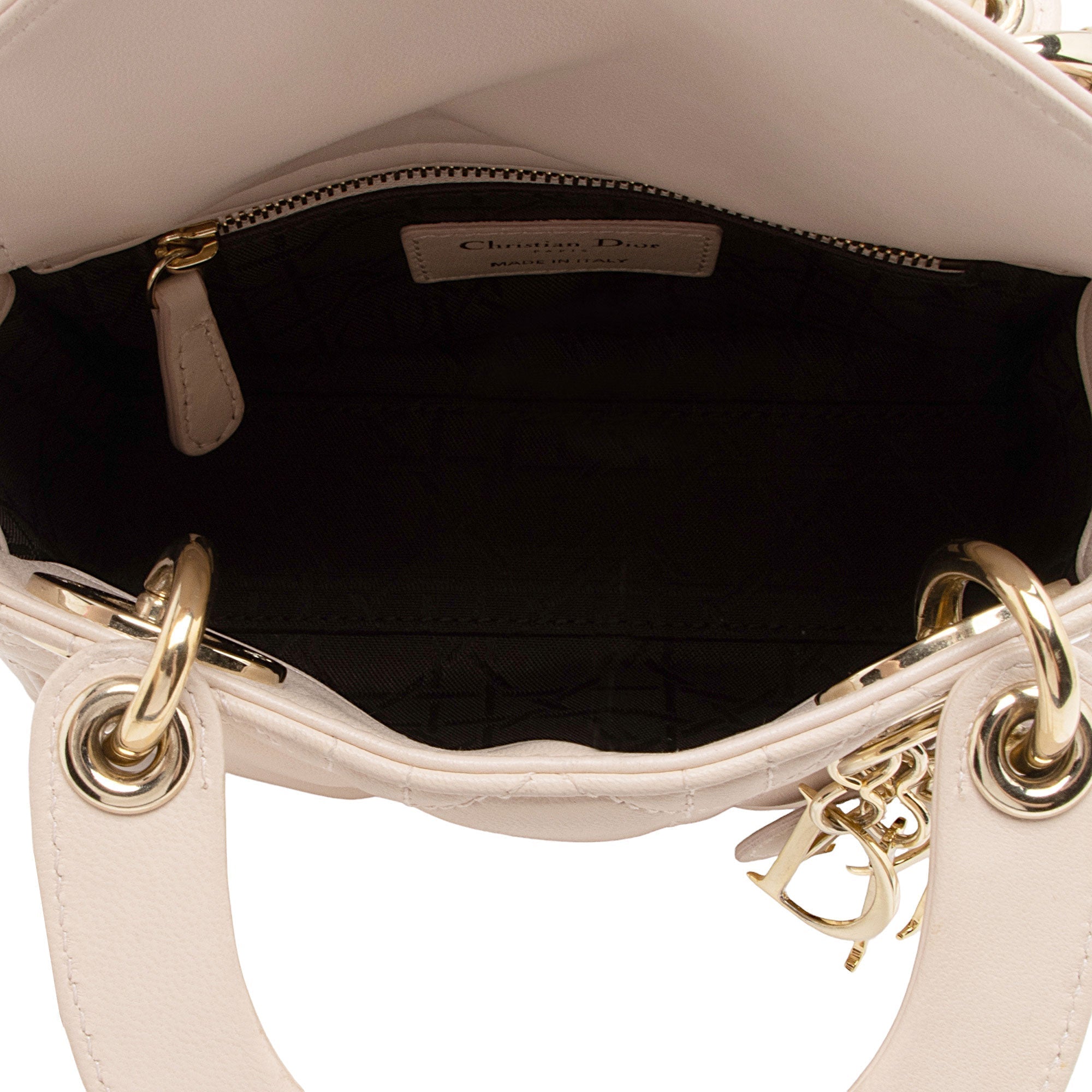 Dior Lambskin Lady Dior Mini Tote (SHF-TFr3Vt)