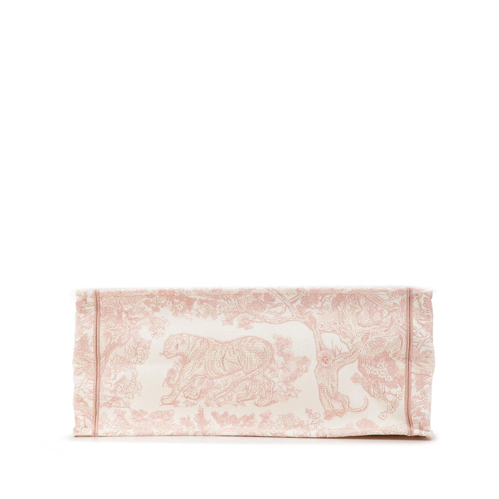 Dior Large Canvas Embroidered Dioriviera Toile De Jouy Book Tote