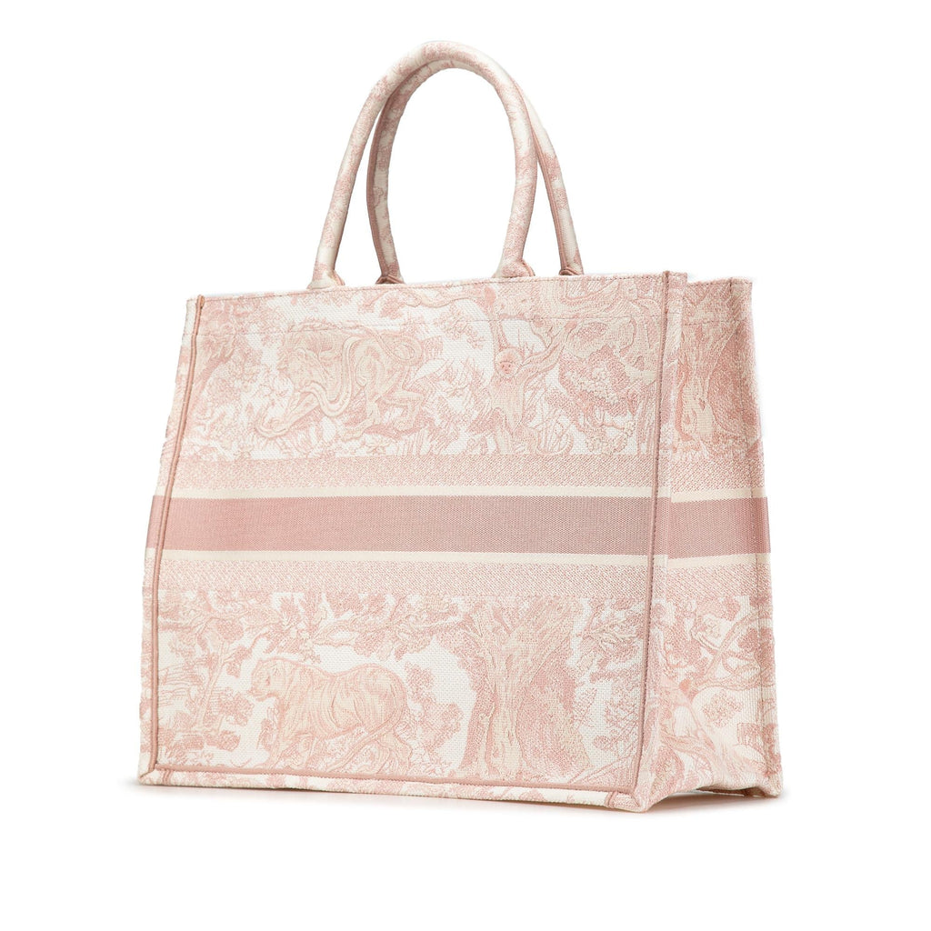Dior Large Canvas Embroidered Dioriviera Toile De Jouy Book Tote