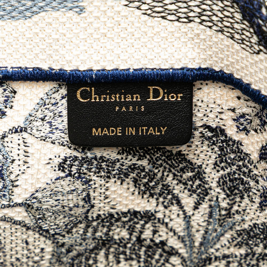 Dior Large Canvas Embroidered Palm Tree Toile De Jouy Book Tote