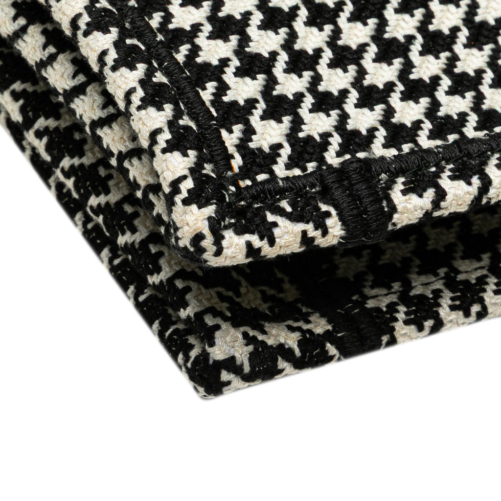Dior Large Canvas Houndstooth Embroidered Book Tote
