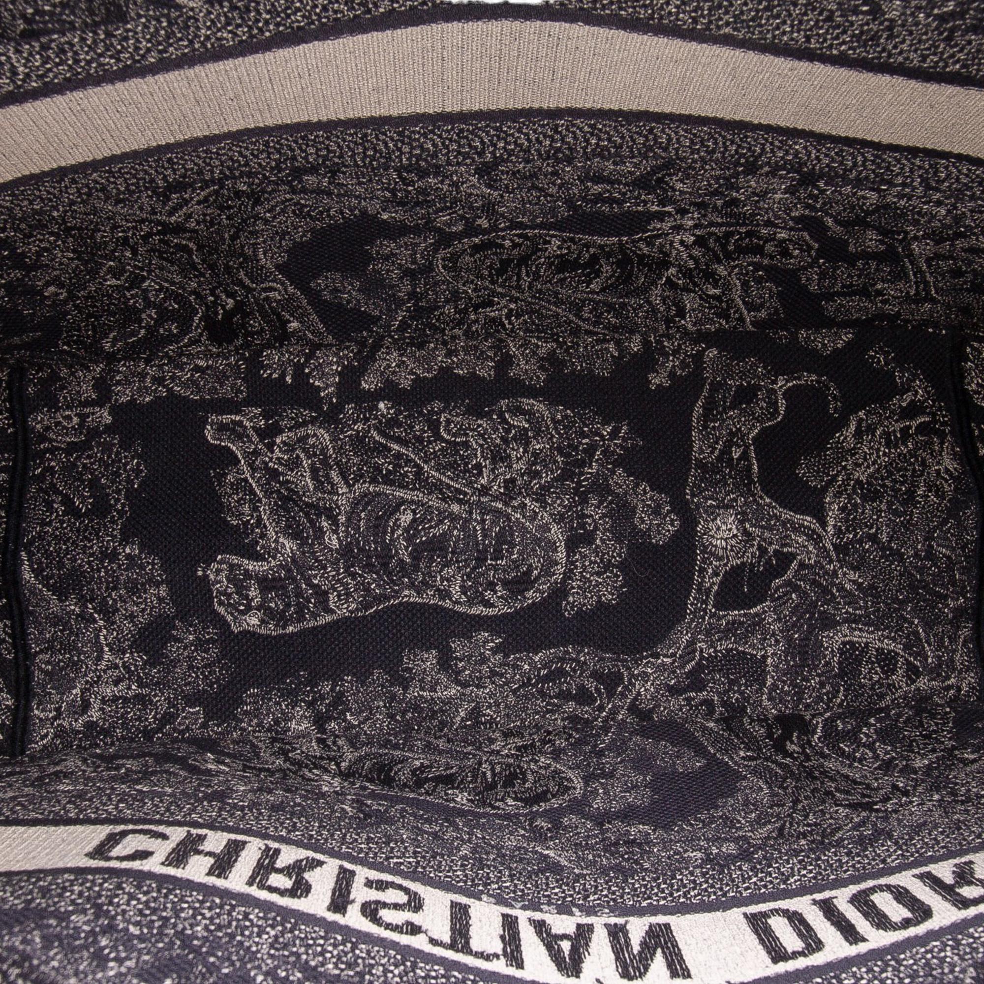 Dior Large Canvas Toile de Jouy Reverse Embroidered Book Tote