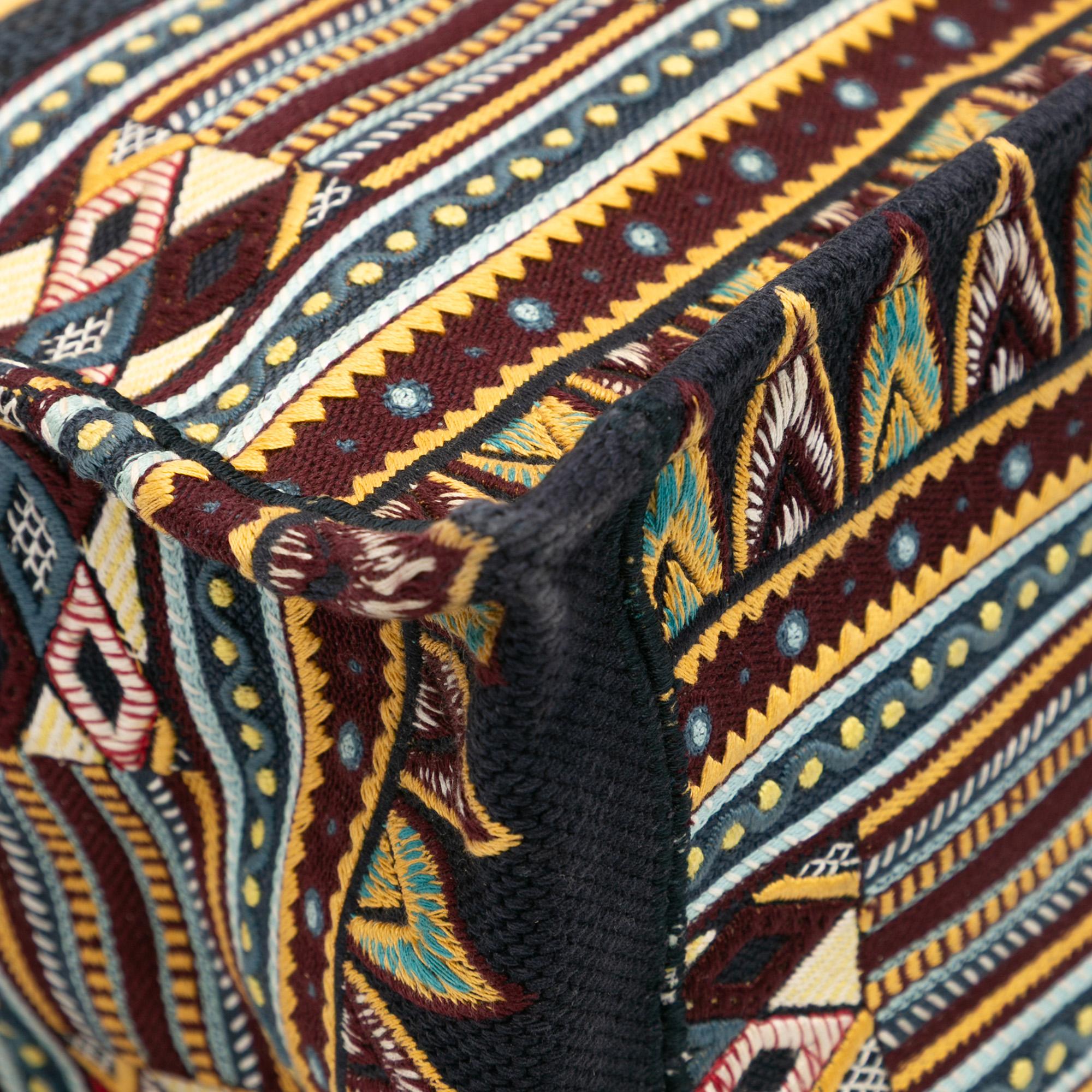 Dior Large Embroidered Canvas Book Tote