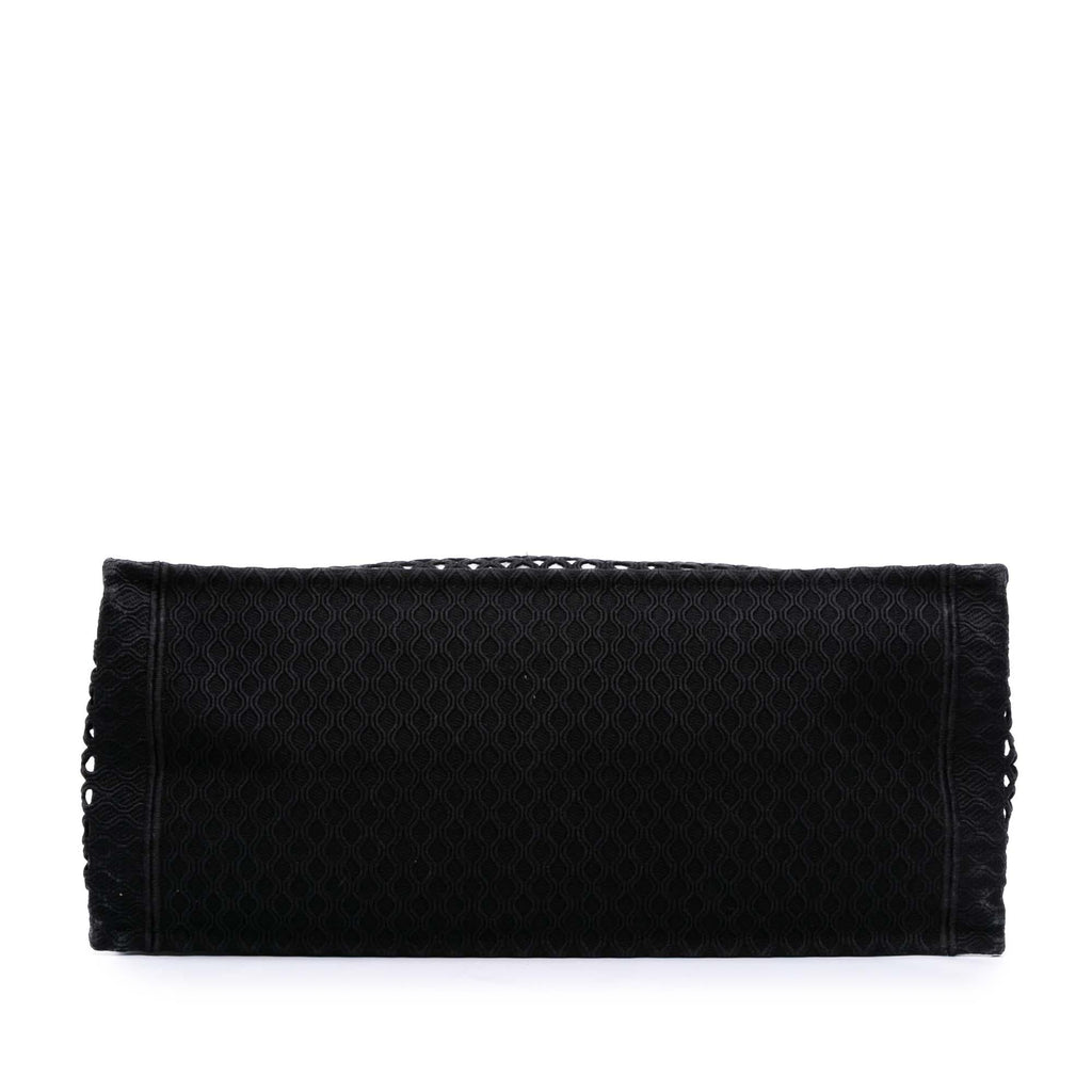 Dior Large Embroidered Mesh Book Tote