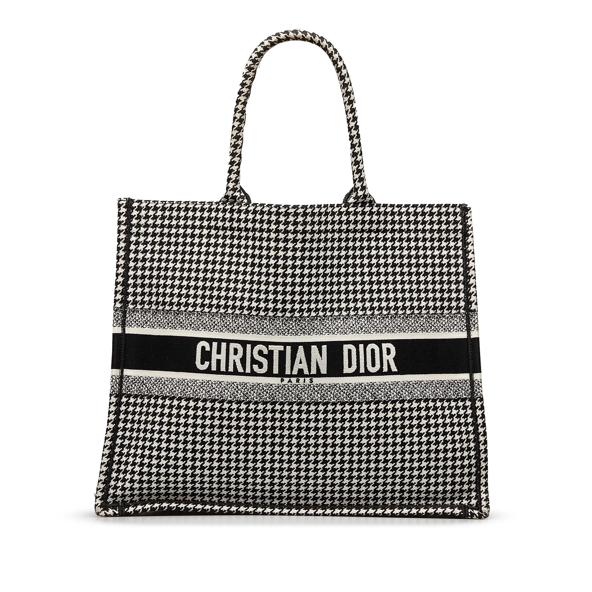 Dior Large Houndstooth Book Tote