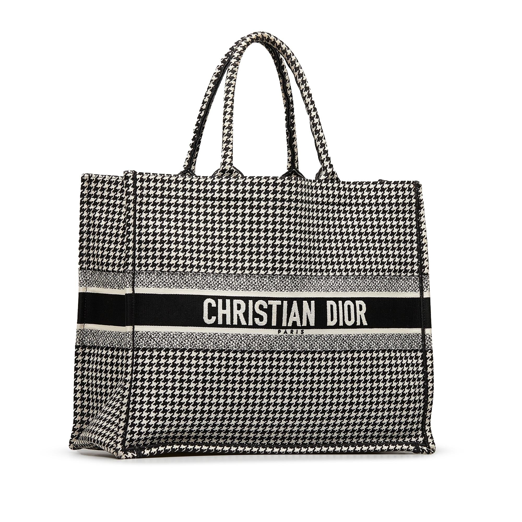 Dior Large Houndstooth Book Tote