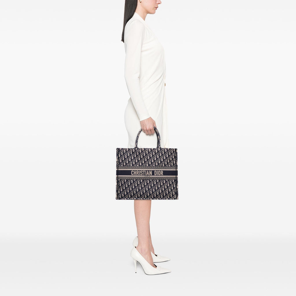 Dior Large Oblique Canvas Book Tote