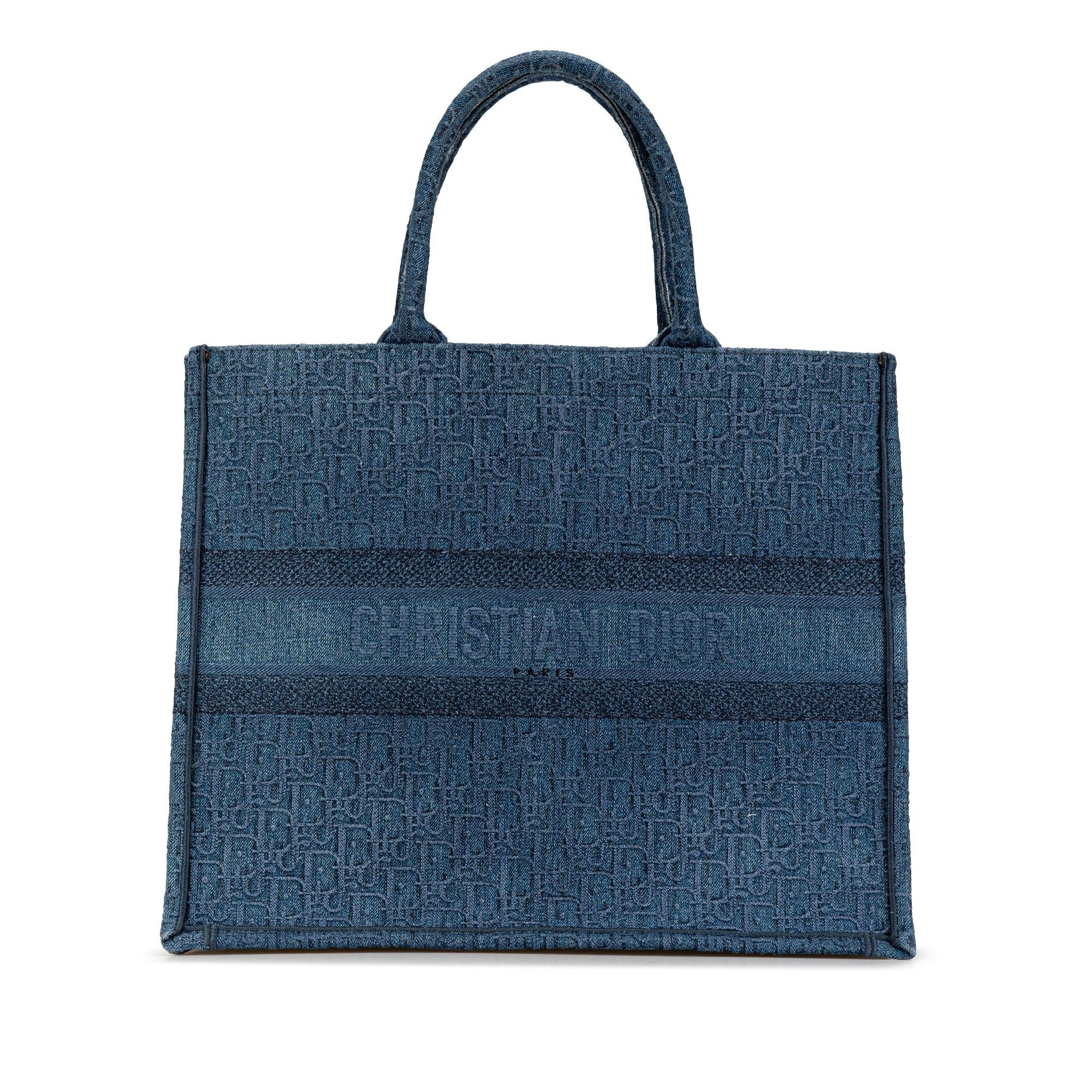 Dior Large Oblique Denim Book Tote