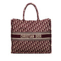 Dior Large Oblique Embroidered Canvas Book Tote