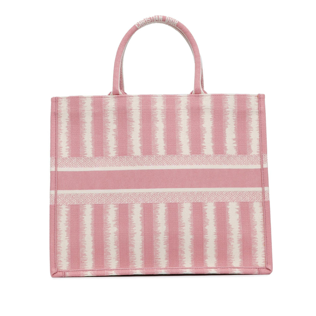Dior Large Striped Book Tote (SHG-MhBhgW)