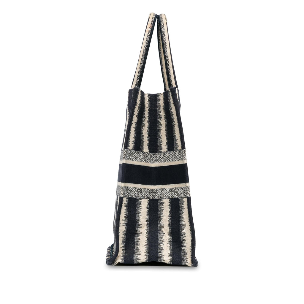Dior Large Striped Book Tote