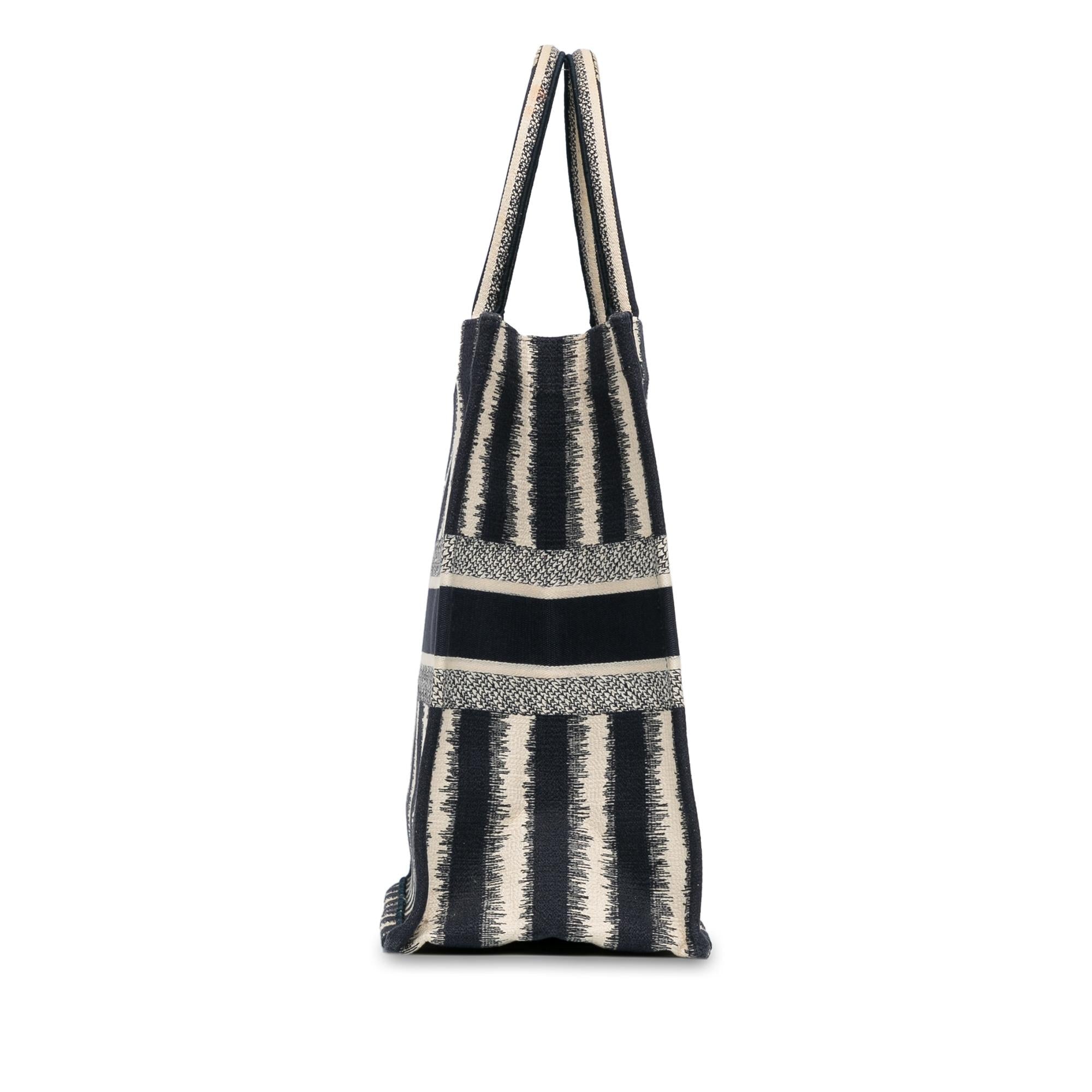 Dior Large Striped Book Tote