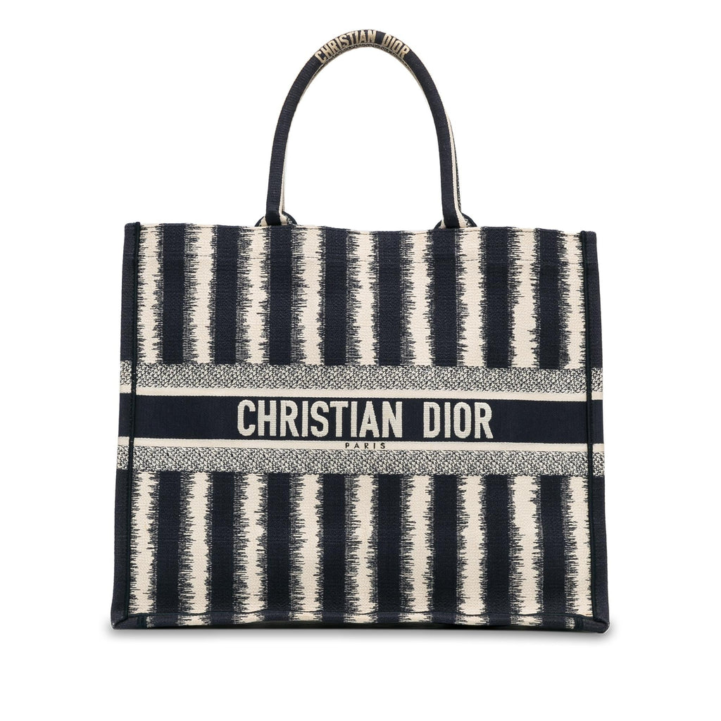 Dior Large Striped Book Tote