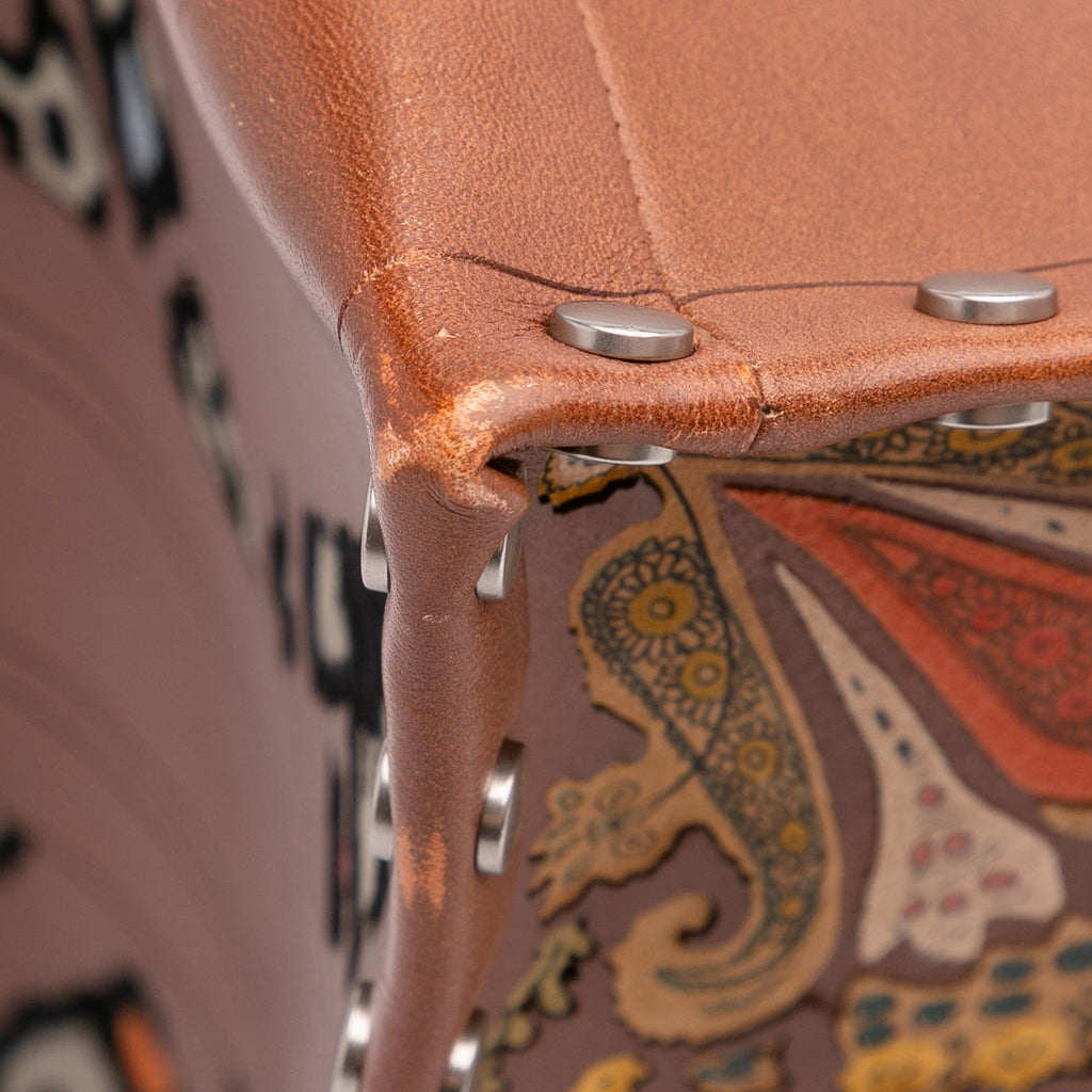Dior Large Studded Embroidered Leather Floral Book Tote