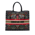 Dior Large Studded Embroidered Velvet Heart Lights Book Tote