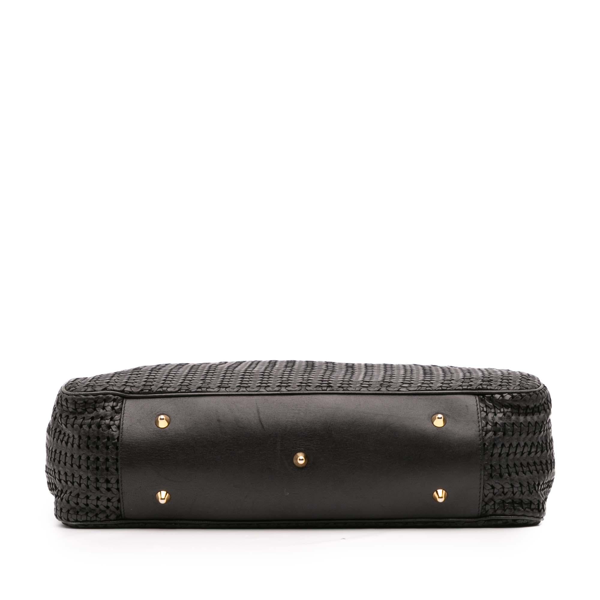 Dior Large Woven Lambskin Lady Dior Soft Shopping Tote