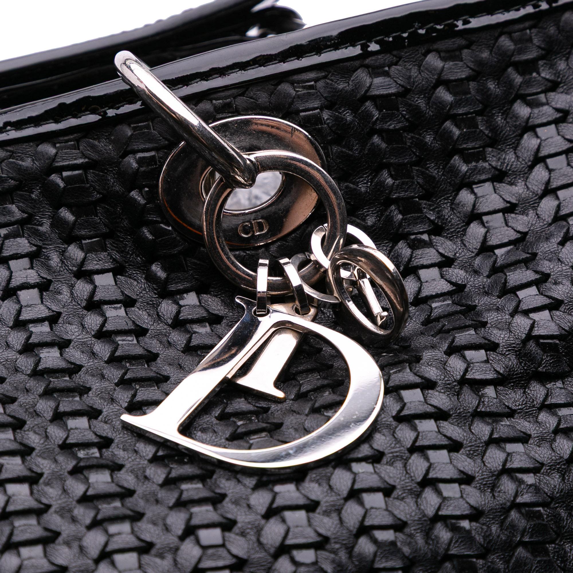 Dior Large Woven Lambskin Lady Dior Soft Shopping Tote