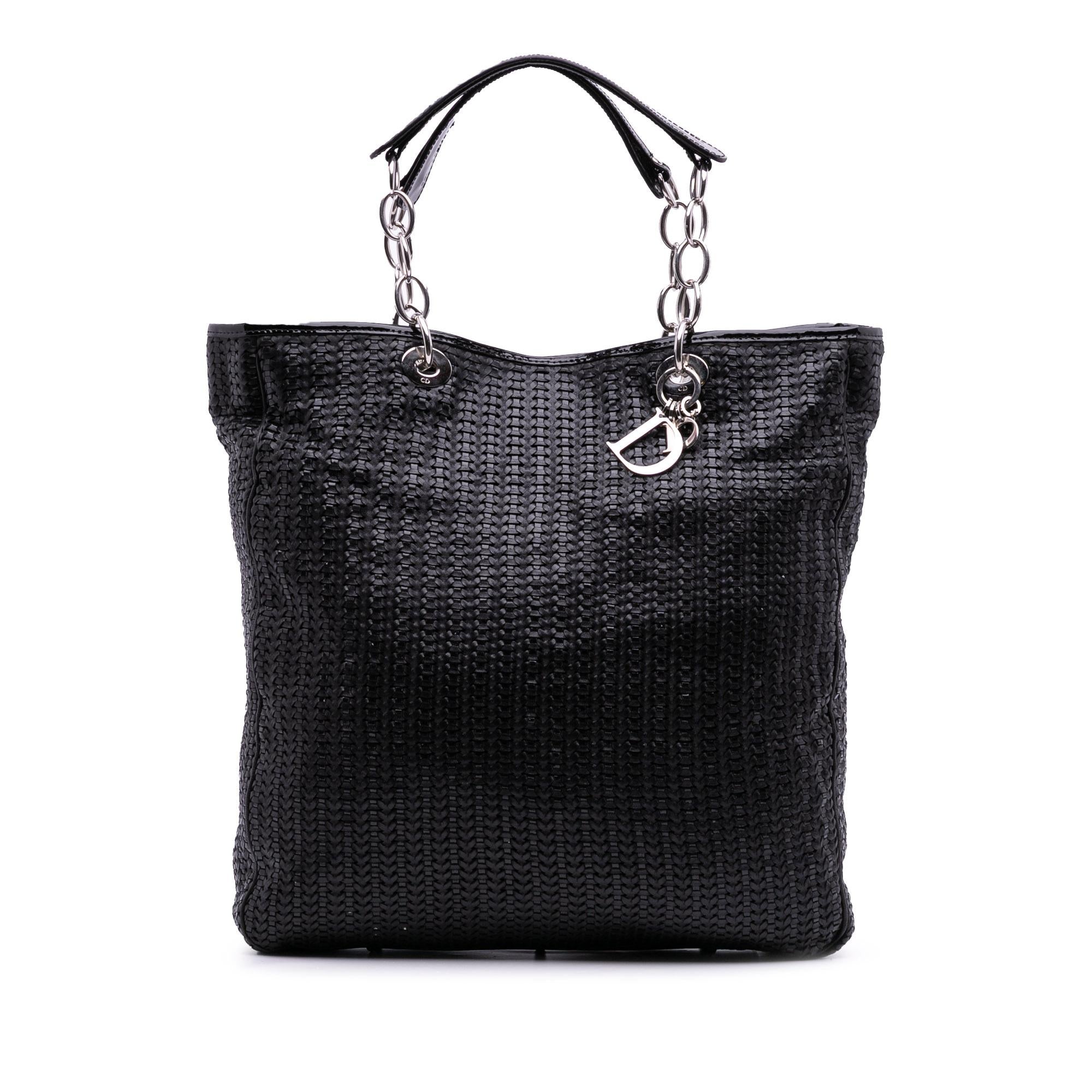 Dior Large Woven Lambskin Lady Dior Soft Shopping Tote