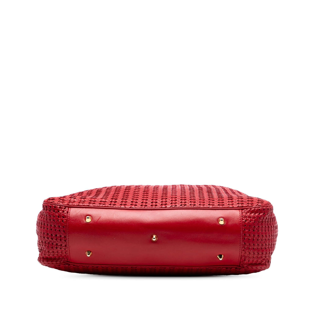 Dior Large Woven Lambskin Lady Dior Soft Shopping Tote