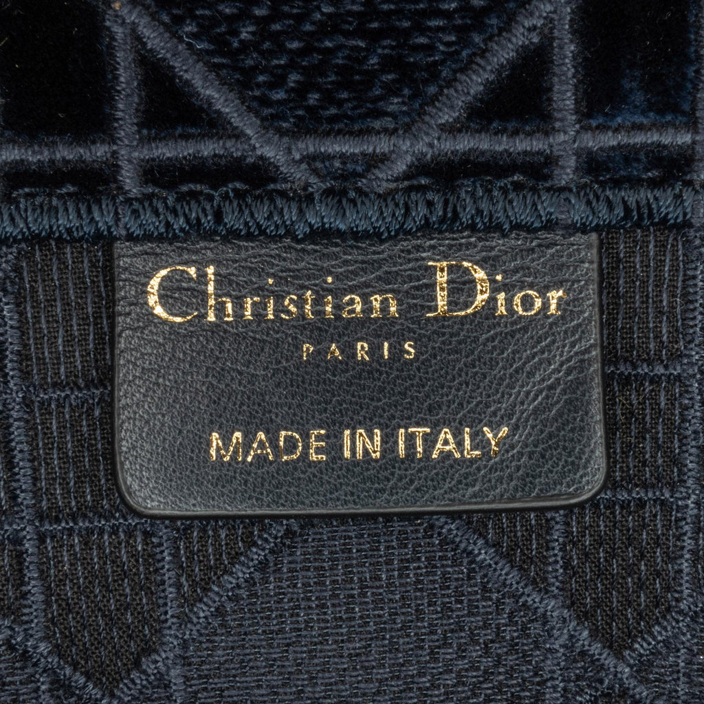 Dior Medium Cannage Embroidered Book Tote (SHG-fvzewU)