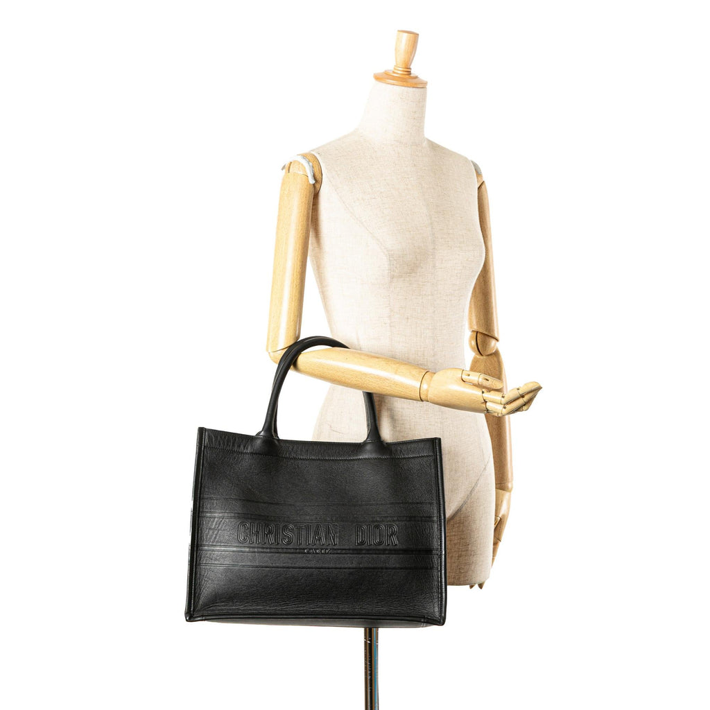 Dior Medium Embossed Leather Book Tote