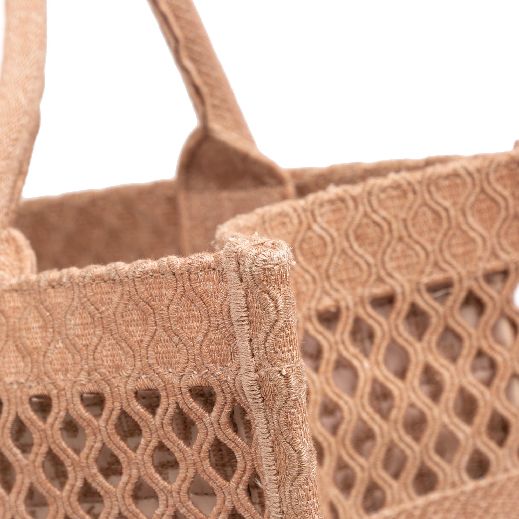 Dior Medium Embroidered Mesh Book Tote