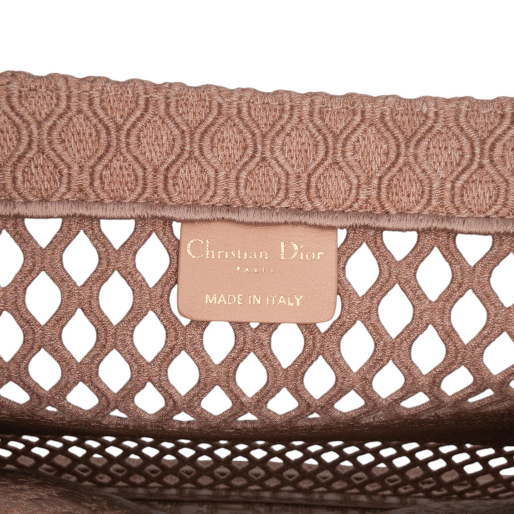 Dior Medium Embroidered Mesh Book Tote