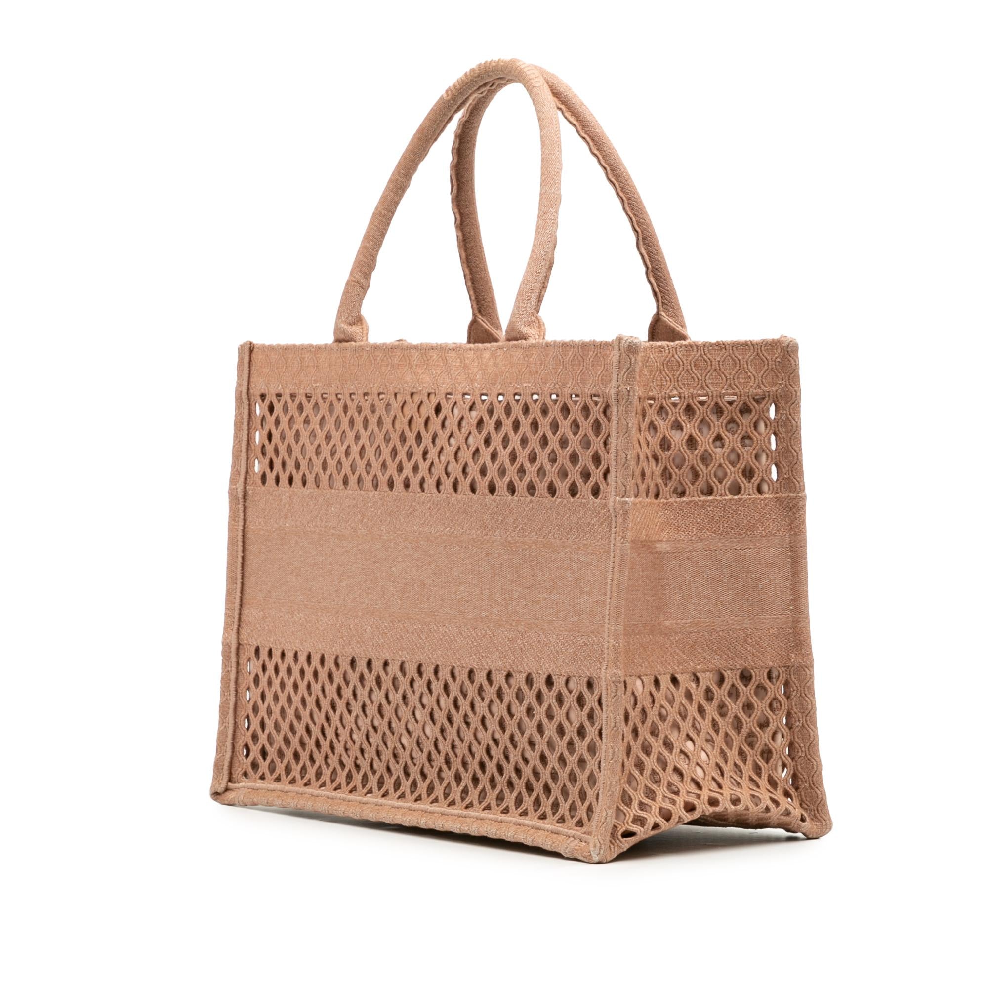 Dior Medium Embroidered Mesh Book Tote