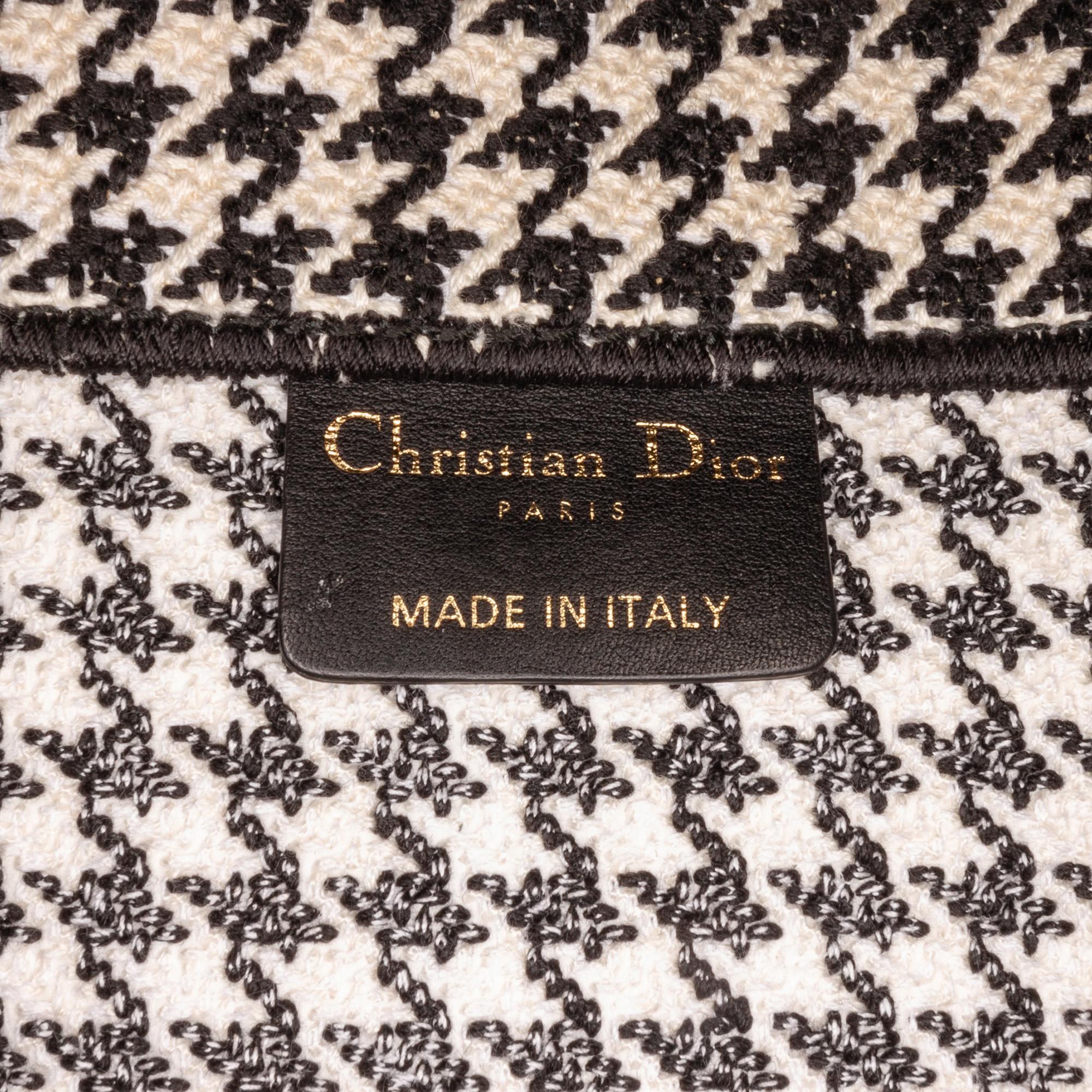 Dior Medium Houndstooth Book Tote (SHG-BUCCPt)