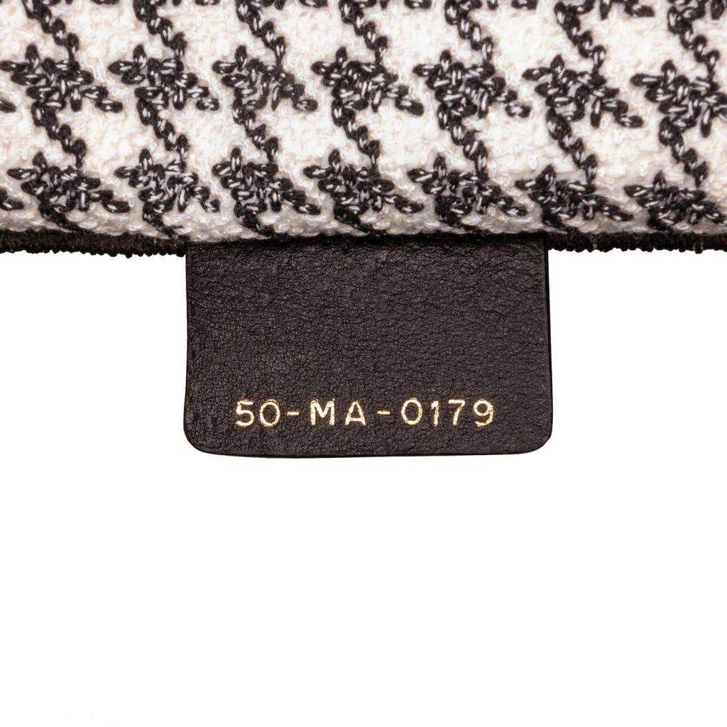 Dior Medium Houndstooth Embroidered Book Tote