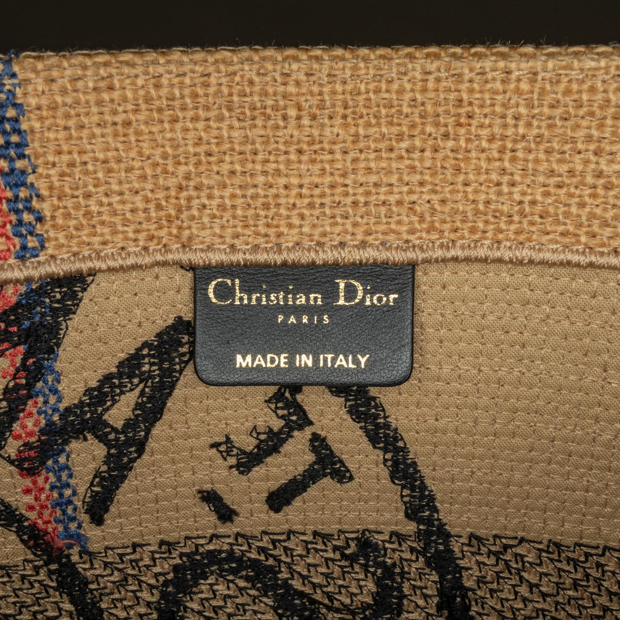 Dior Medium Jute Book Tote (SHG-UjhMOF)