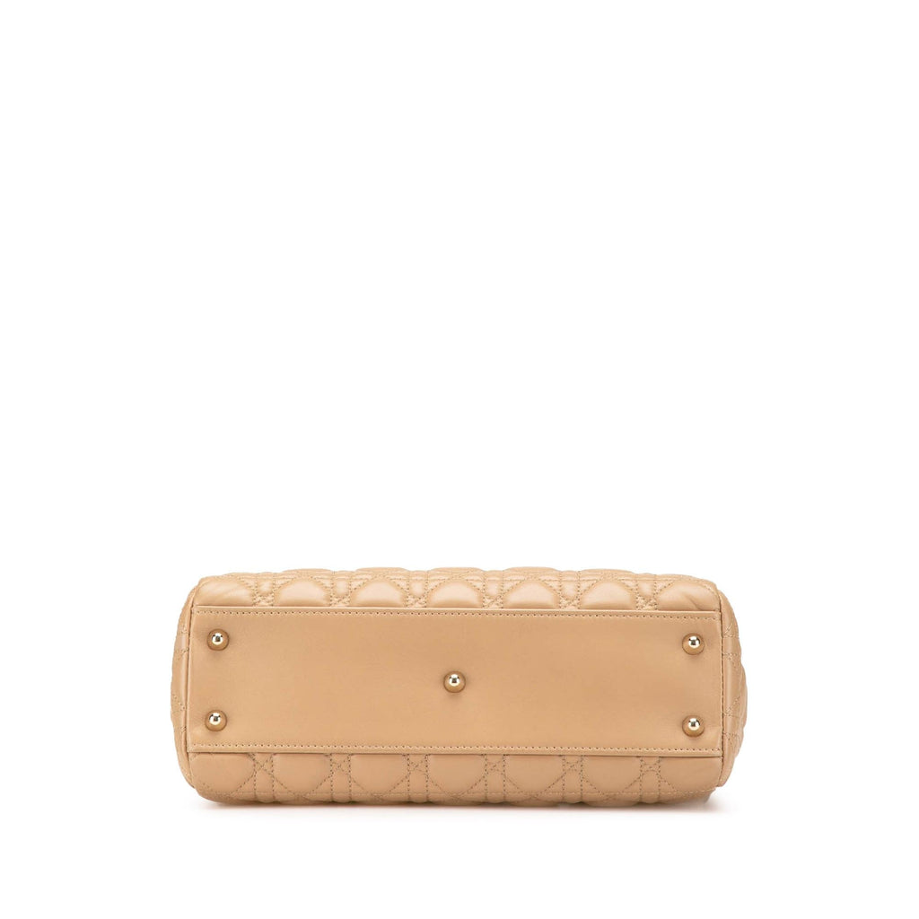 Dior Medium Lambskin Cannage Lady Dior Soft Shopping Tote