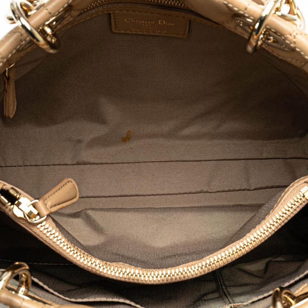 Dior Medium Lambskin Cannage Lady Dior Soft Shopping Tote
