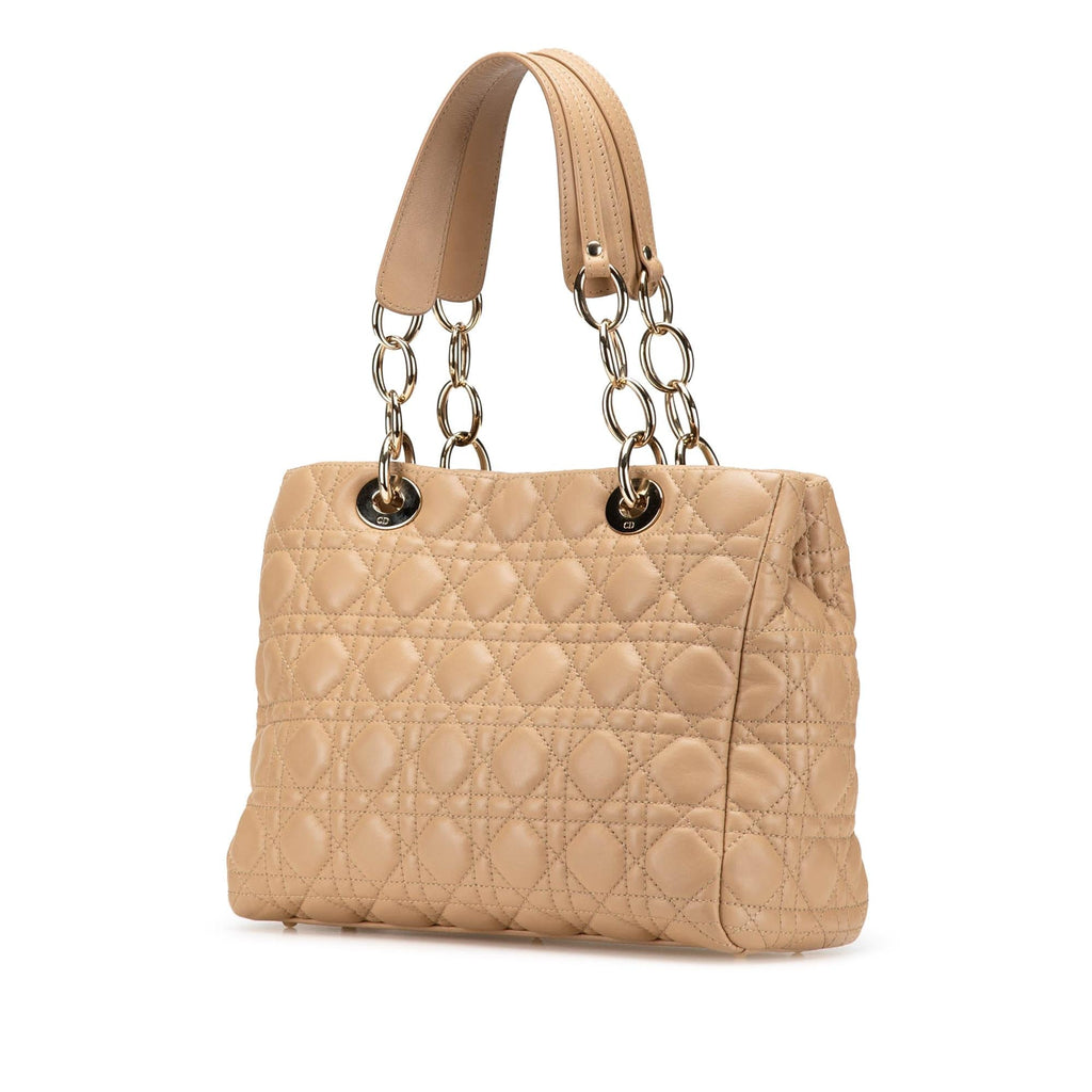 Dior Medium Lambskin Cannage Lady Dior Soft Shopping Tote