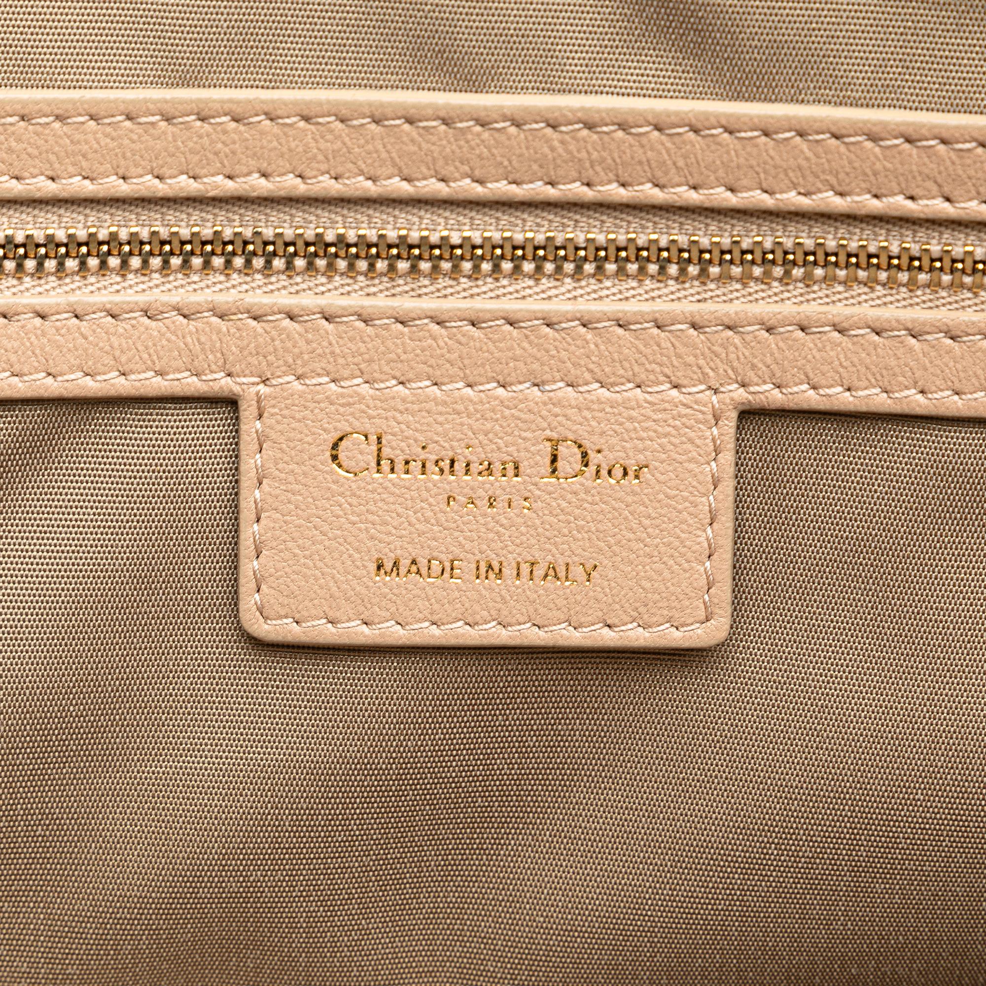 Dior Medium Lambskin Cannage Soft Zipped Shopping Tote