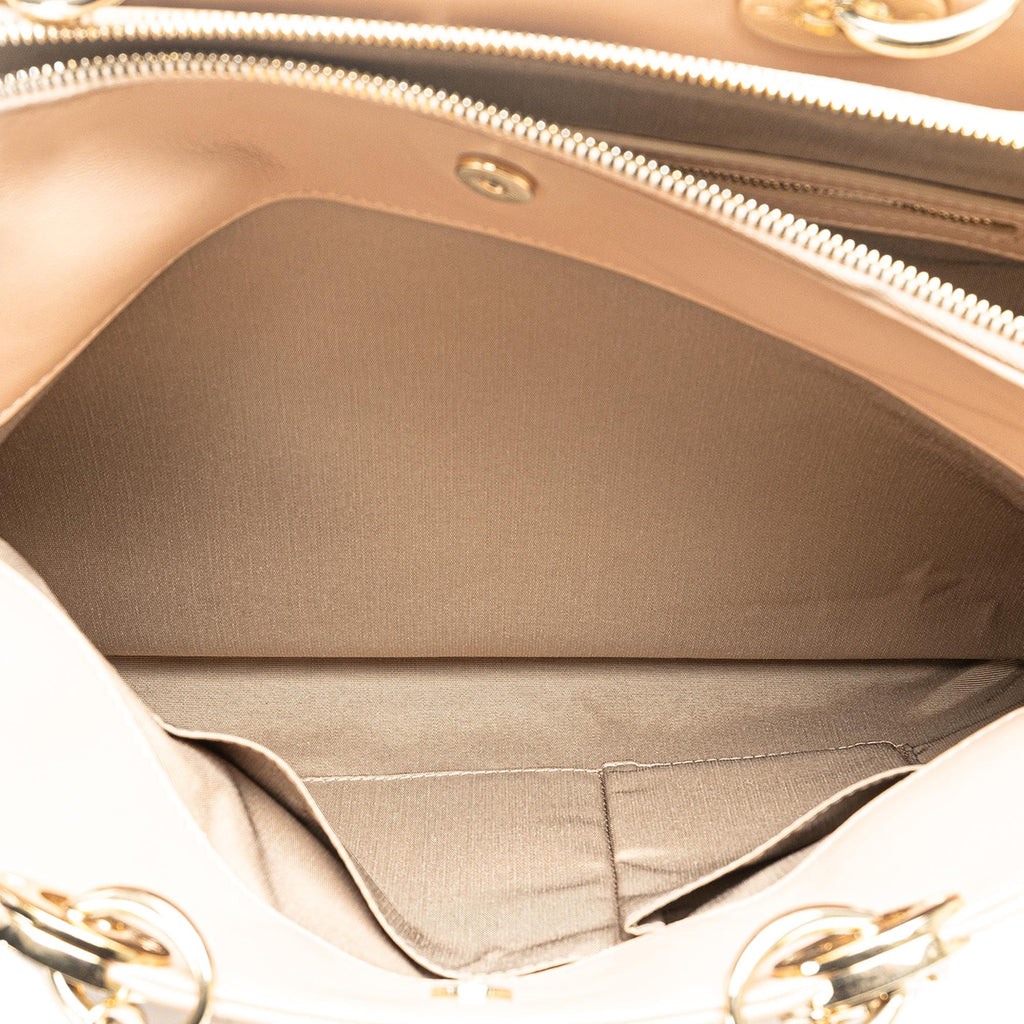 Dior Medium Lambskin Cannage Soft Zipped Shopping Tote